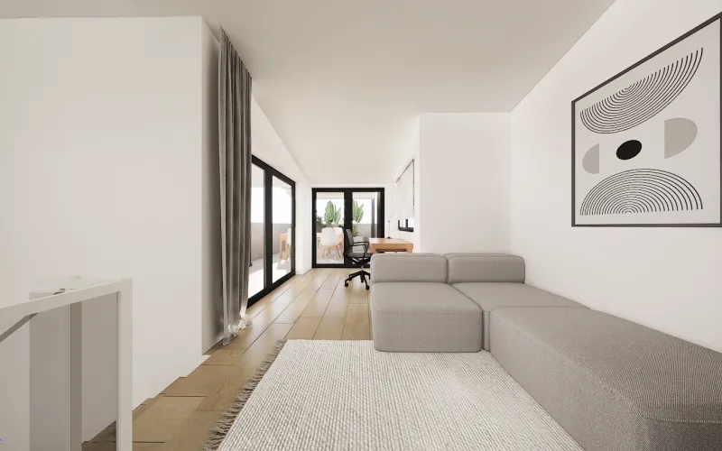 Vivienda tipo dúplex de 81m² construidos de 1 habitación, con 2 balcones i Terraza de uso exclusivo con una superficie de 37m² Esta vivienda es una segunda altura real. Salón-Comedor de 24m² con salida a balcón de 8,30m² a calle, cocina independiente de 7m² y exterior, Habitación principal de 16m² con salida directa a un segundo balcón de 5m², y 1 baño de tres piezas con plato de ducha extraplano de resina antideslizante. Bohardilla diáfana que cuenta con una superficie de 19m² con salida a terraza de 37m² con orientación sur-este El edificio contará con una instalación individual para cada vivienda, y con un sistema de Aerotermia, esta instalación será de A/A y bomba de calor por conductos y agua caliente, lo que la hace medioambientalmente sostenible, y con un ahorro energético importante, colaborando así al respeto medioambiental. La carpintería interior: puertas lisas en blanco lacado, con puertas abatibles y correderas encastradas tipo KRONA, con microventilación en tapetas superiores. Suelo de parqué flotante laminado AC5 con rodapiés lacado blanco en conjunto a las puertas. Carpintería exterior: Ventanas de aluminio lacado con rotura de puente térmico y microventilación. Abatibles y oscilobatientes y en balcones de sistema deslizante. Doble acristalamiento con cámara de aire, con lunas variables en cumplimiento del CTE, para obtener un aislamiento térmico y acústico. Persianas enrollables de PVC en todas las ventanas y balconeras, desde el interior para aumentar el aislamiento total exterior-interior, tanto térmico como acústico. Fachada acabada en obra y cerámica. OPCIÓN DE PLAZA DE PARKING EN LA MISMA FINCA.  Fecha prevista de entrega el 3er trimestre del 2026. Para más información diríjanse a nuestra oficina o no duden en llamarnos. En Prat Finques le informamos de obra nueva sobre plano de próxima construcción. Perfecta oportunidad para vivir cómodamente en zona céntrica y tranquila en pleno corazón del Prat a un paso del casco antiguo.     Desde Pratfinques, realizamos todos los trámites de la compraventa y a la obtención de la financiación hipotecaria, liquidación de los impuestos y, inscripción registral. -              El precio de venta del inmueble, no incluye impuestos ni tasas. (IVA) -              La plusvalía (Impuesto sobre el Incremento de Valor de los Terrenos Urbanos) es a cargo del vendedor. -       En Pratfinques, NO COBRAMOS LOS HONORARIOS AL COMPRADOR, están incluidos en el precio de venta publicado.  